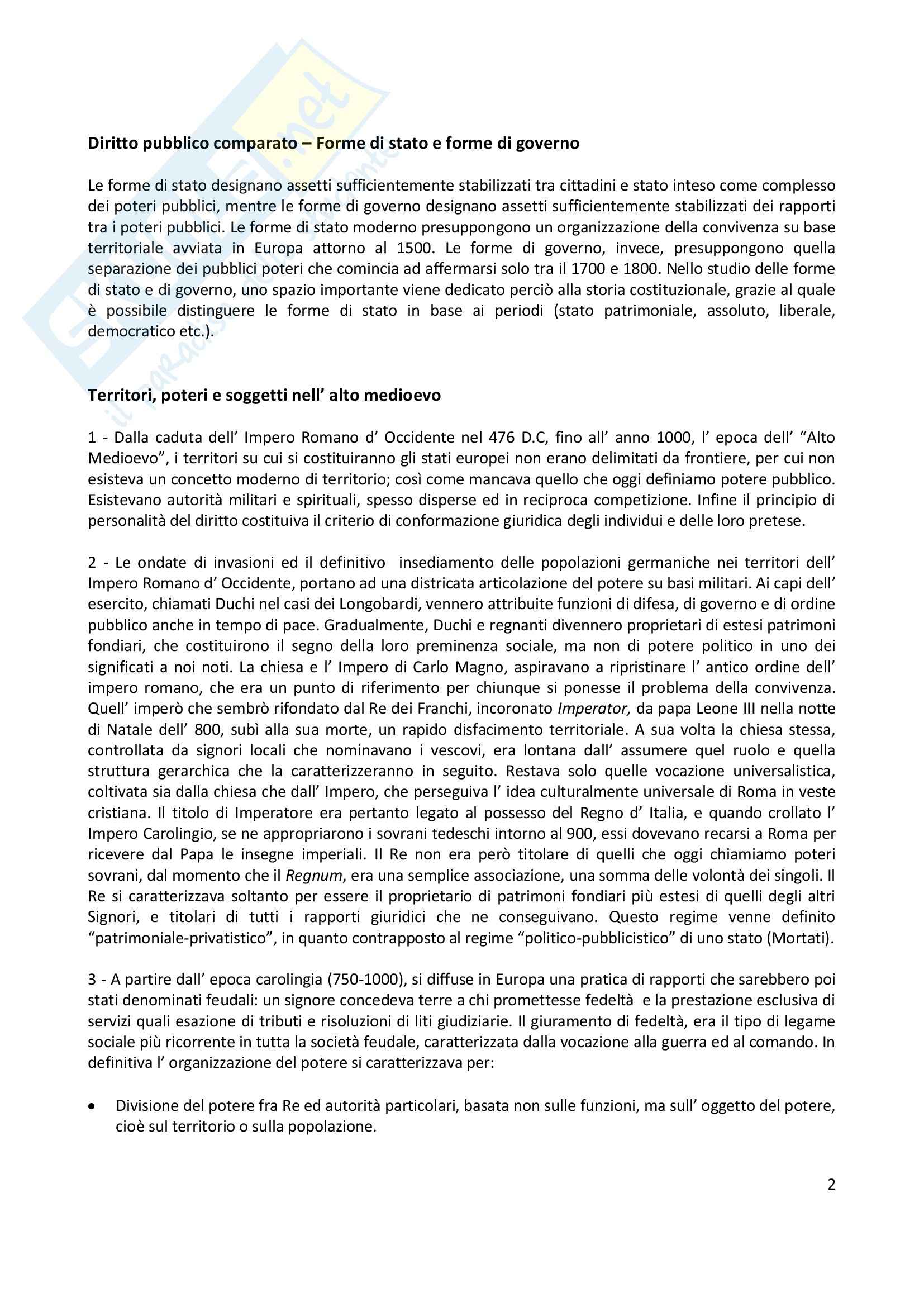 Riassunto esame Diritto Pubblico Comparato, prof. Zorzi, libro consigliato Forme di Stato e Forme di Governo, Pinelli Pag. 2