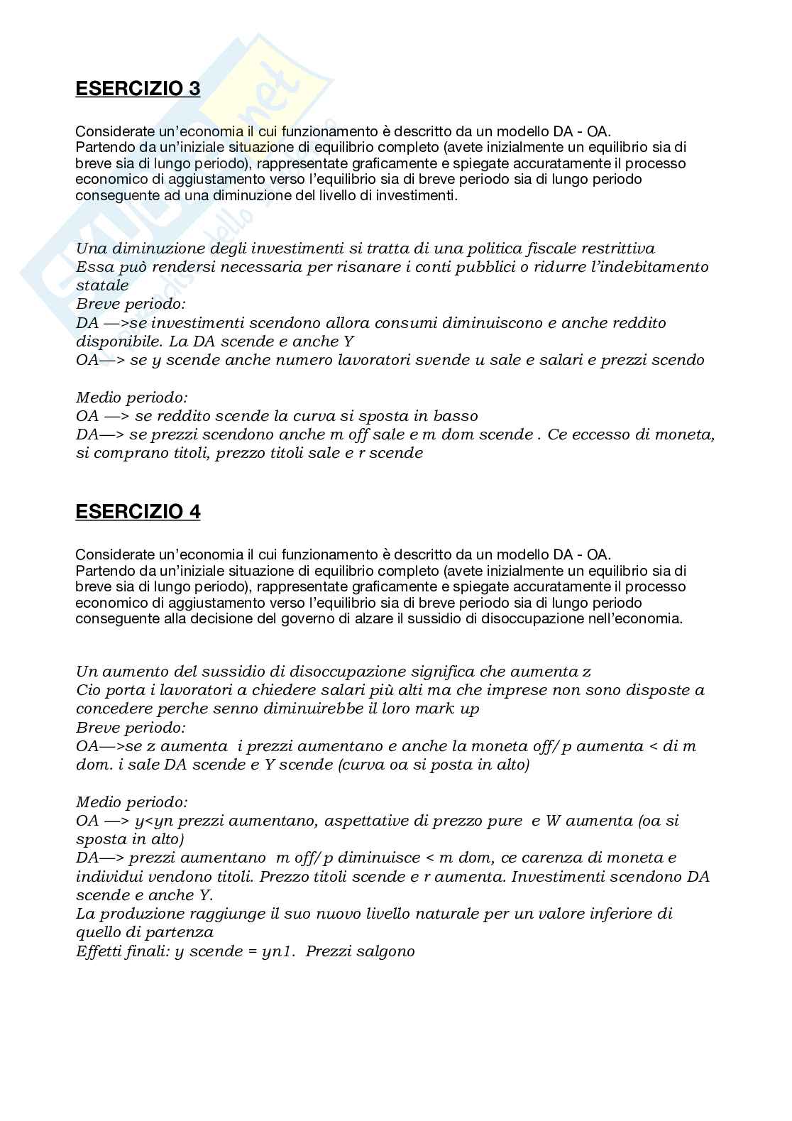 Esercizi Macroeconomia Pag. 11