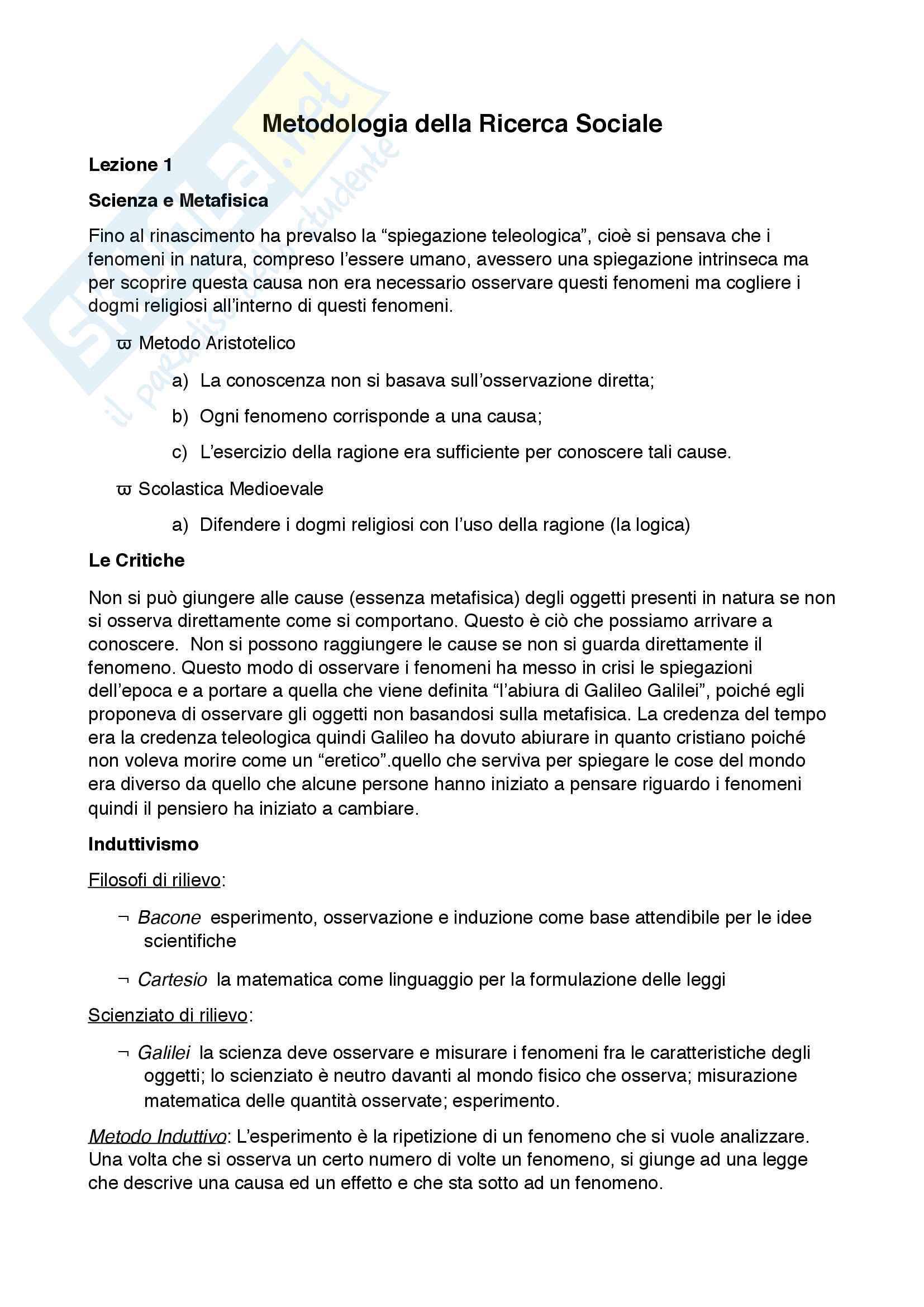 Metodologia Lez 15-23 Pag. 1