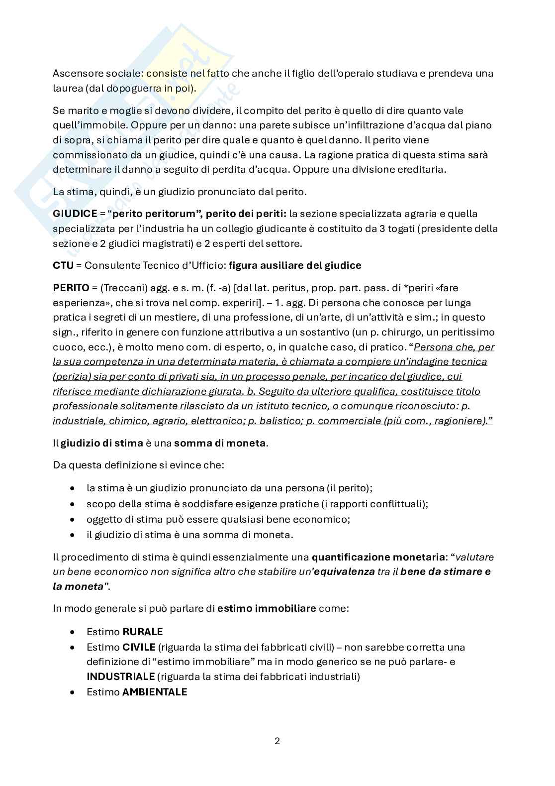 Appunti di Economia ed estimo civile Pag. 2