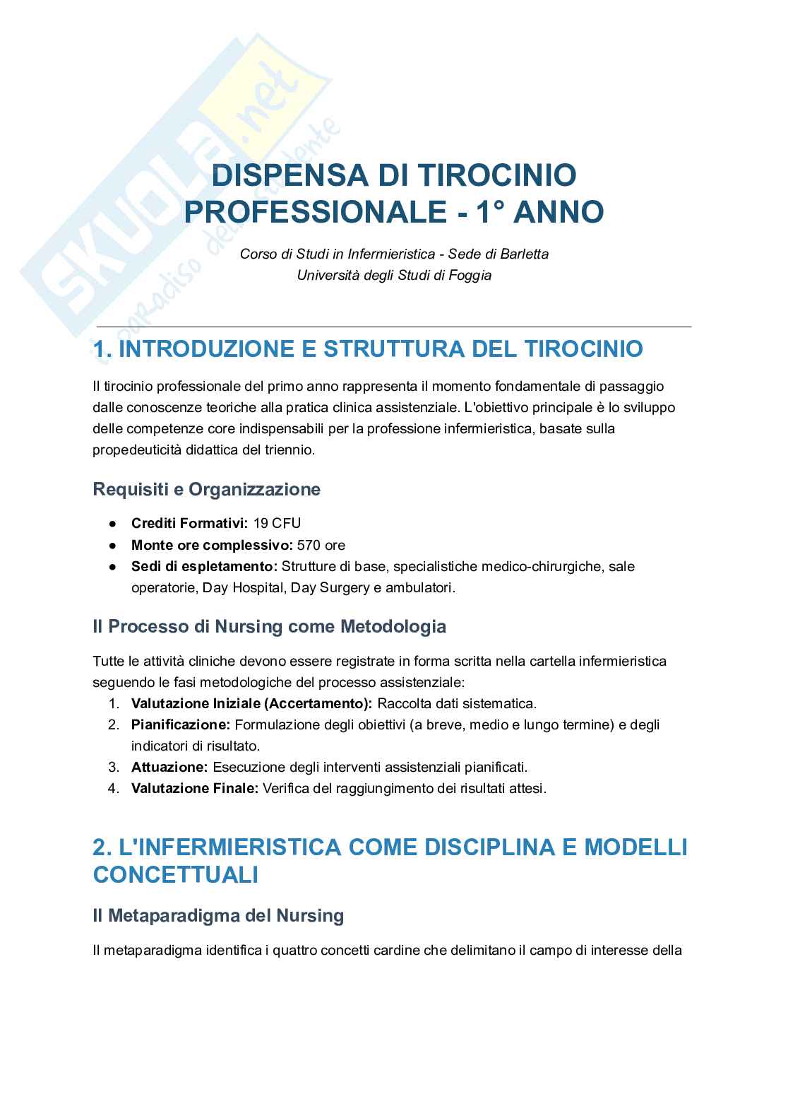  Tirocinio professionale primo anno Pag. 1
