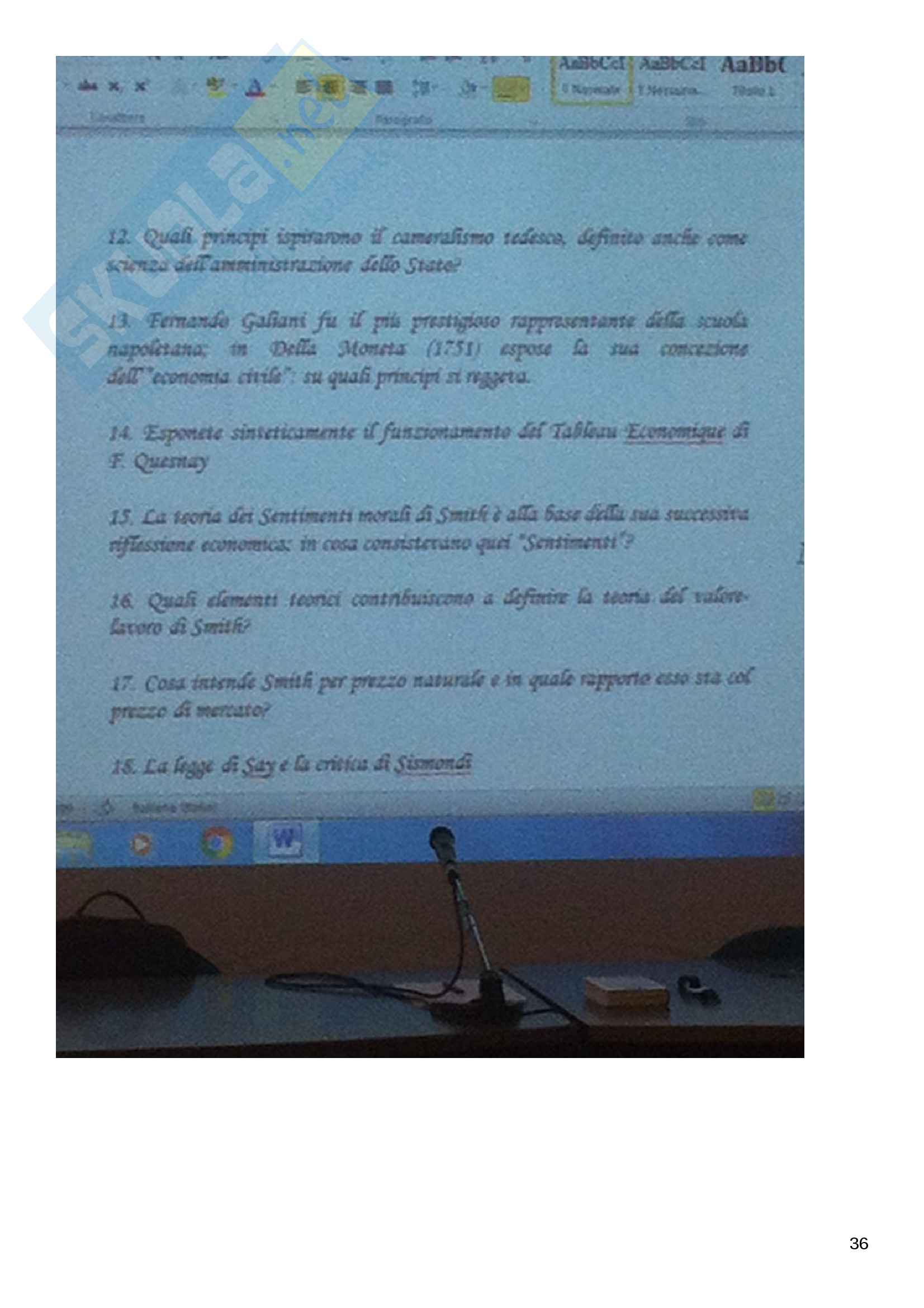 Storia del pensiero economico - primo parziale 2015/2016 Unibo (Forli) prof. Fornasari - Con domande d'esame Pag. 36