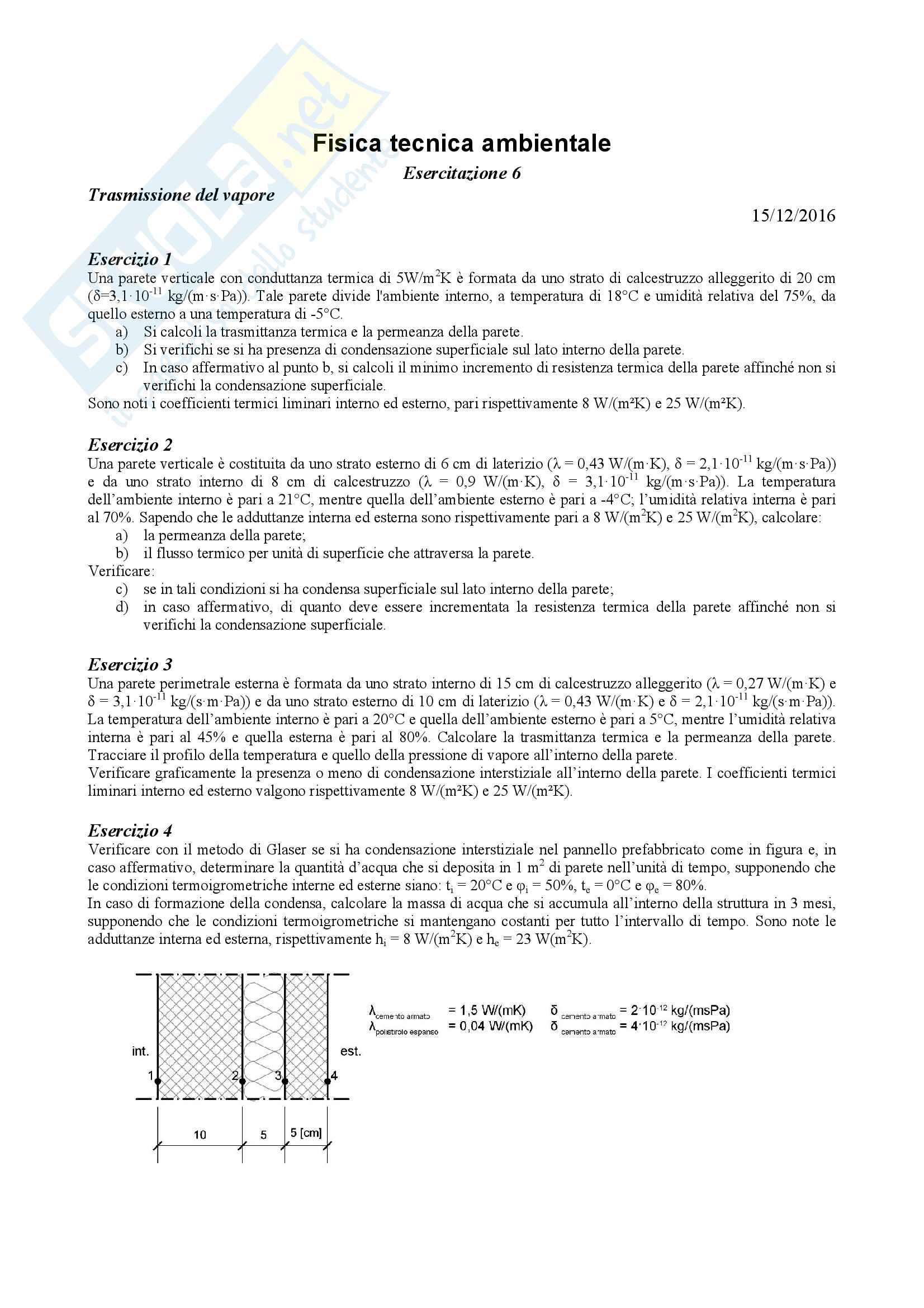 Fisica tecnica- Esercizi Trasmissione vapore Pag. 1