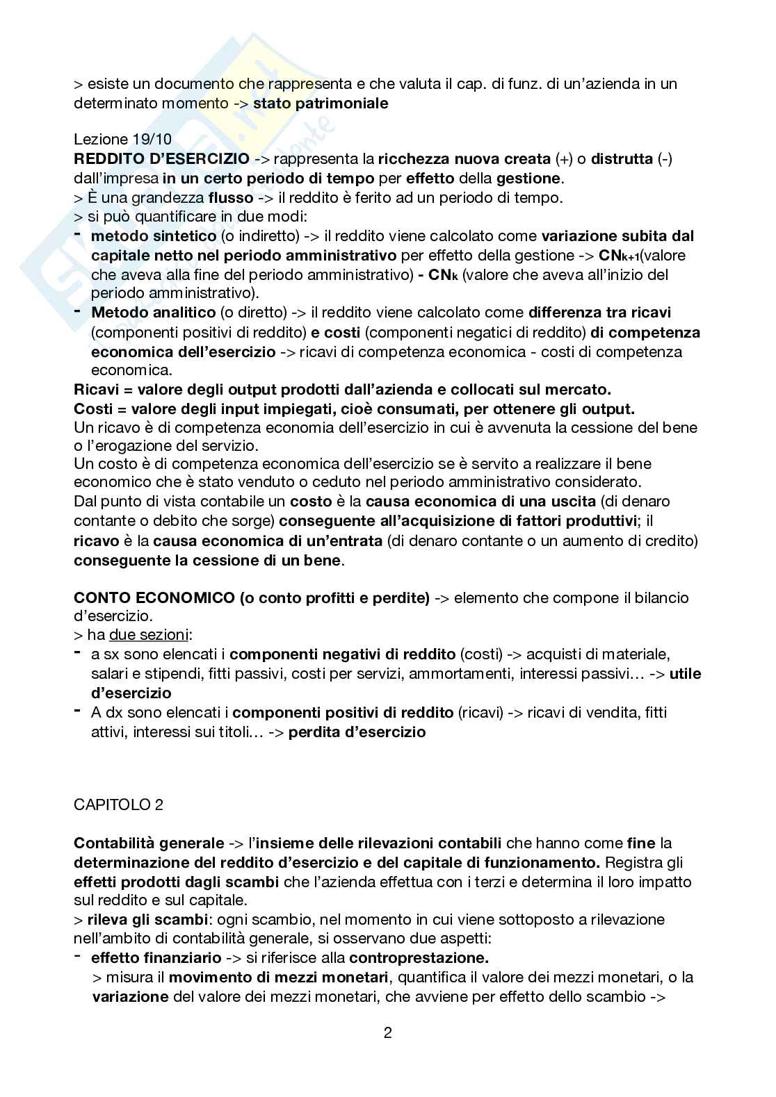 Appunti Bilancio e performance d'impresa Pag. 2