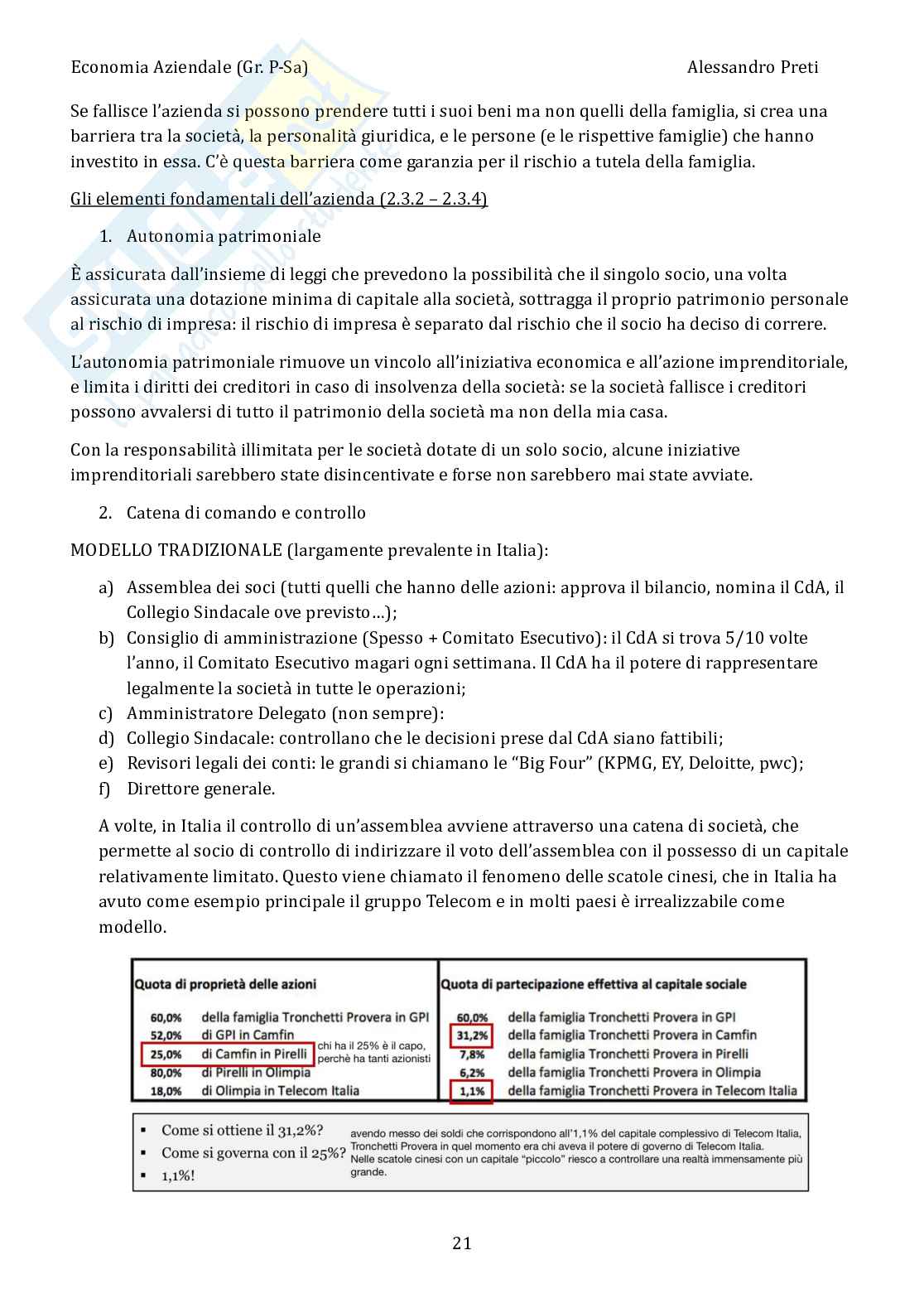 Economia aziendale – Appunti completi, 158 pagine Pag. 21