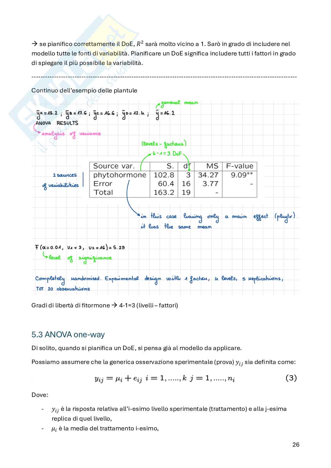 Appunti Statistica per la sperimentazione e le previsioni in ambito tecnologico (parte 1) in italiano Pag. 26