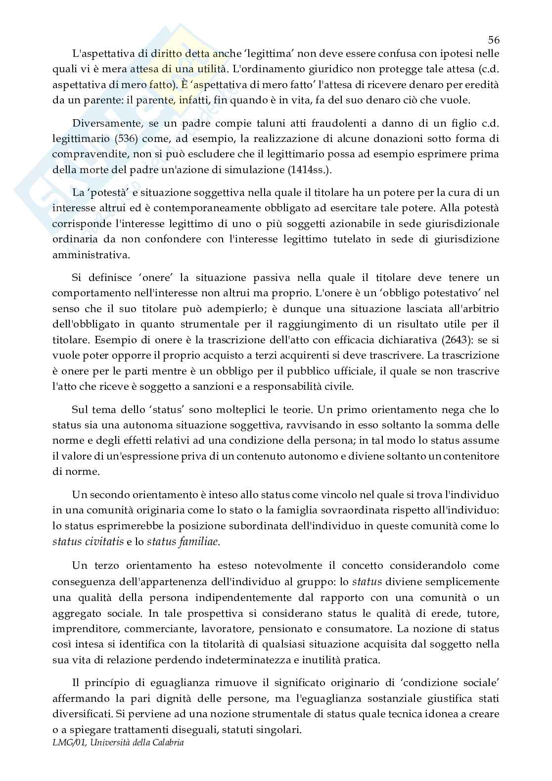 Riassunto esame Diritto privato - 1° step, Prof. Caterini Enrico, libro consigliato Manuale di diritto civile, Perlingeri Pag. 56