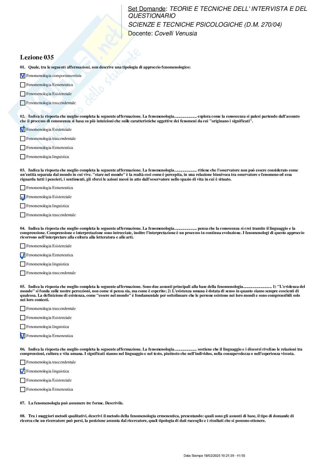 Paniere nuovo completo di Teorie e tecniche dell' intervista e del questionario (2025) Pag. 41