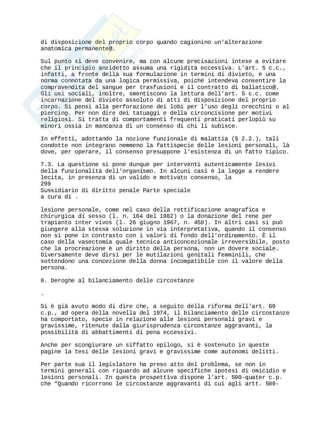 Diritto penale II - lesioni Pag. 6