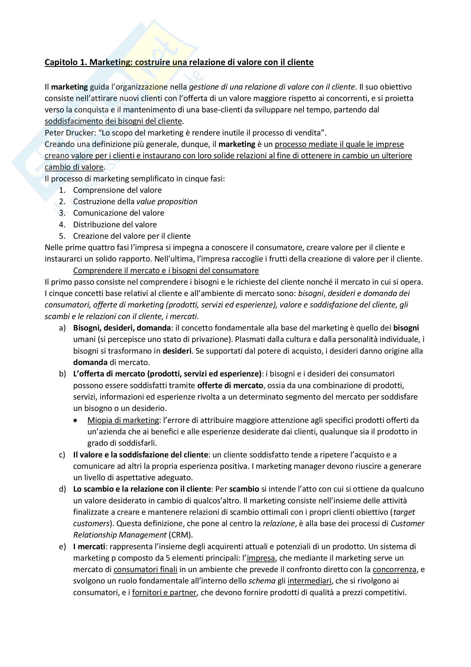 Esame di Marketing Pag. 1