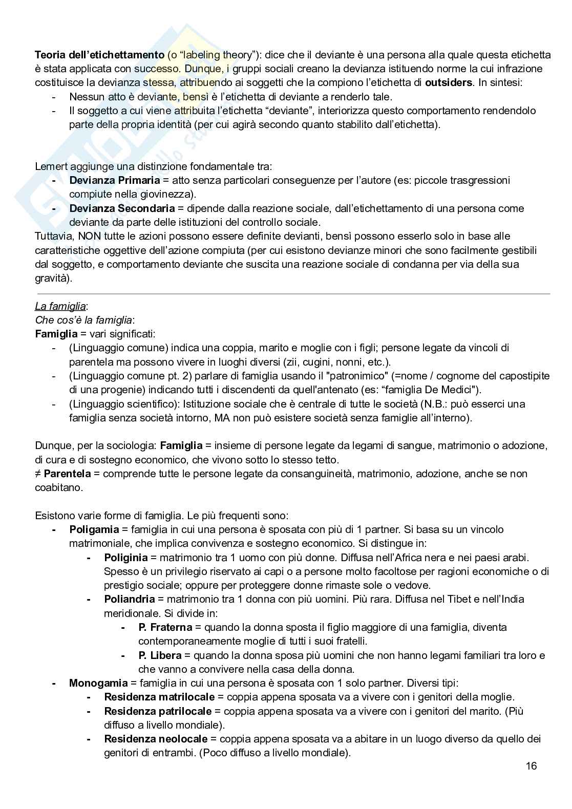 Riassunto esame Sociologia , Prof. Corradi Consuelo, libro consigliato Sociologia, Ambrosini, Sciolla Pag. 16
