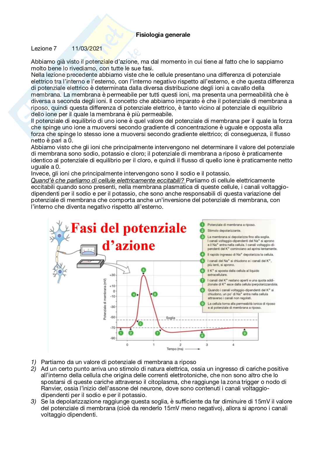 Fisiologia generale - Parte  2 Pag. 1