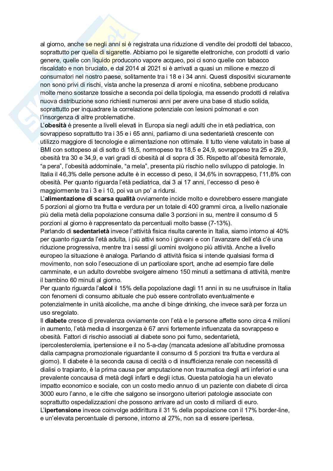 Salute e alimentazione - Infermieristica Pag. 2