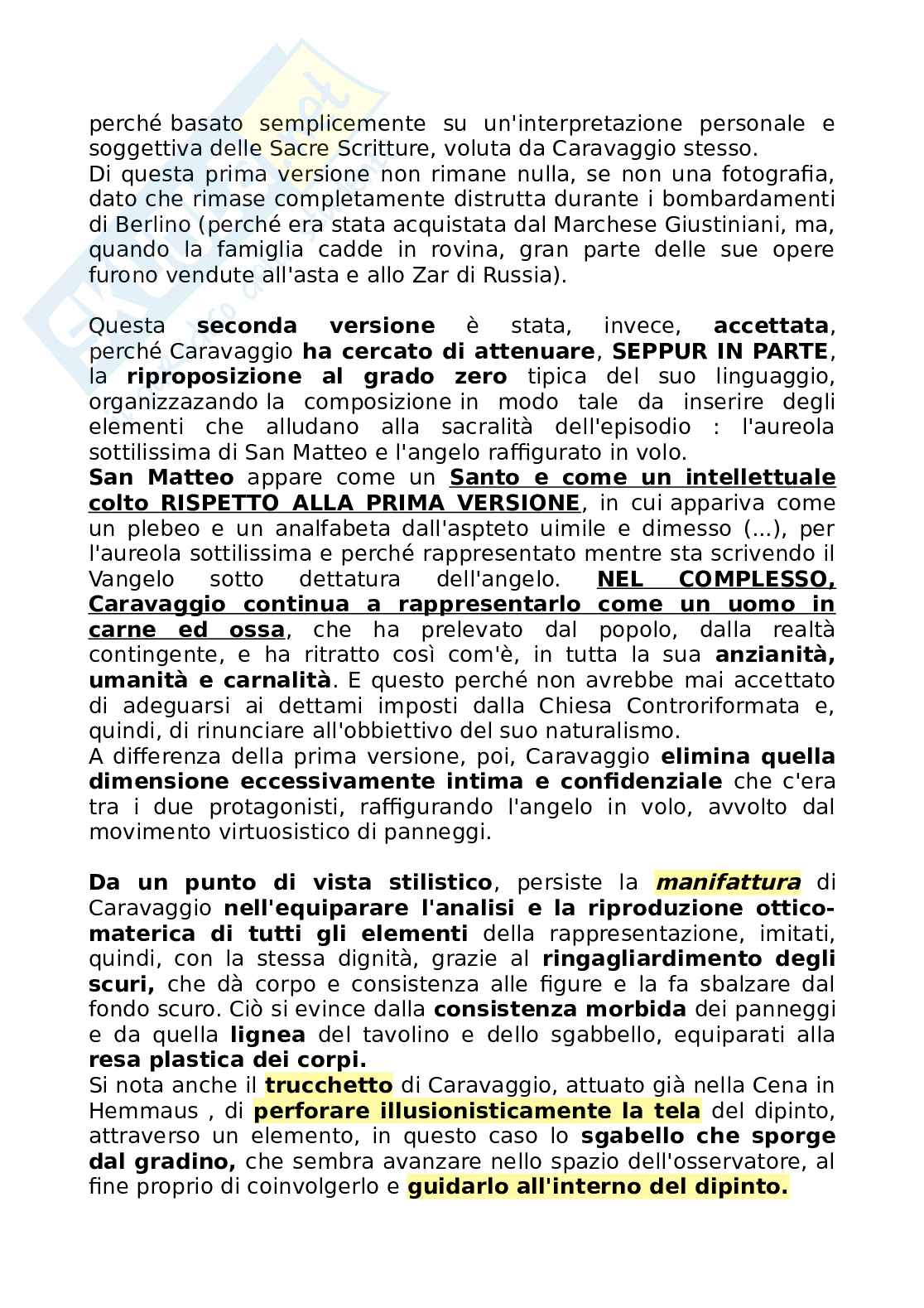 Caravaggio e il naturalismo Caravaggesco Pag. 41