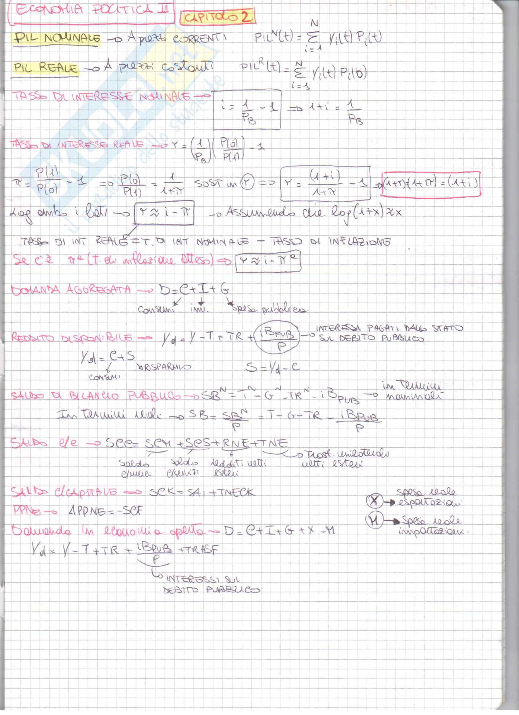 Riassunti di economia politica II - Macroeconomia Pag. 1