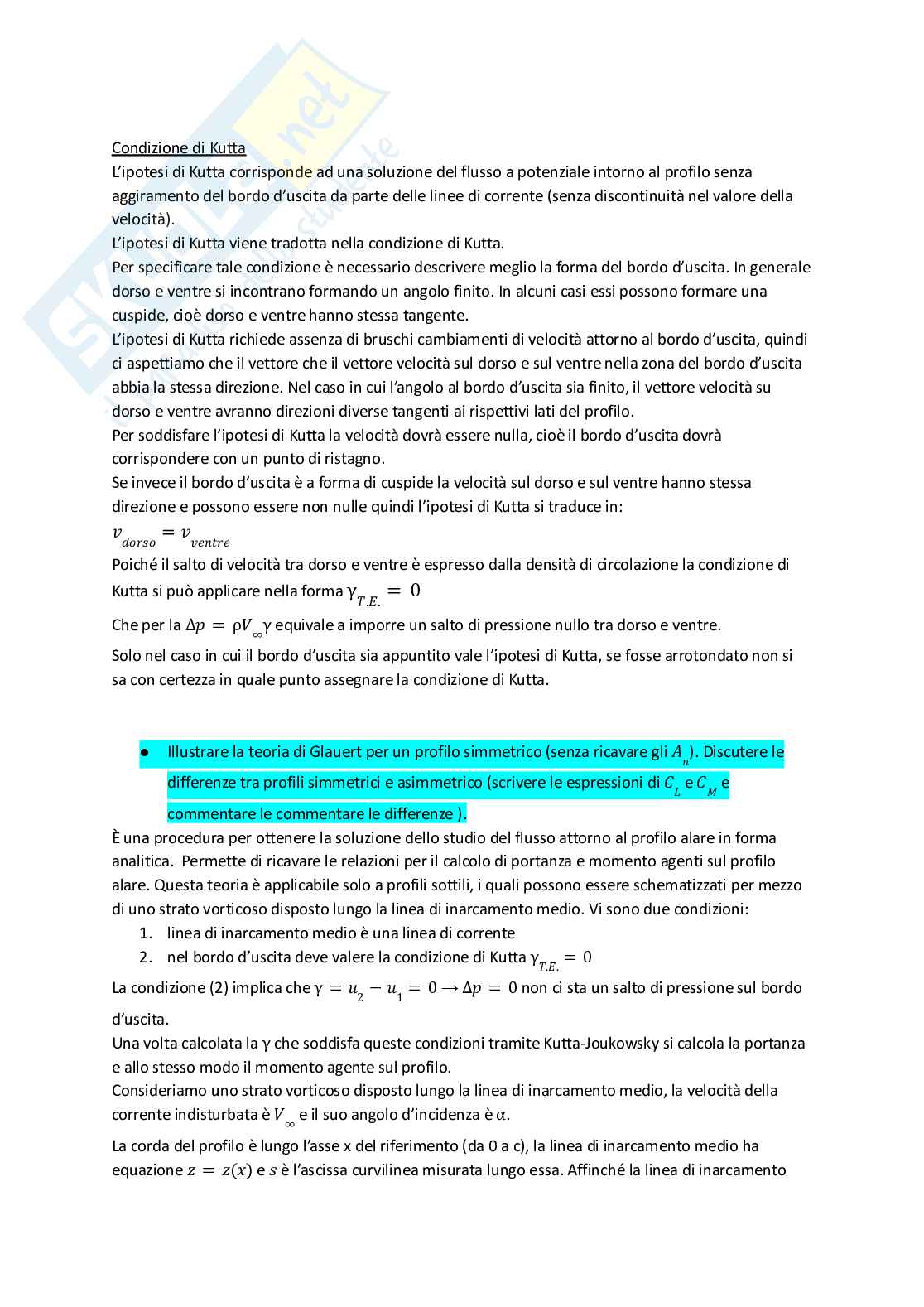 Appunti di Laboratorio di aerodinamica Pag. 21