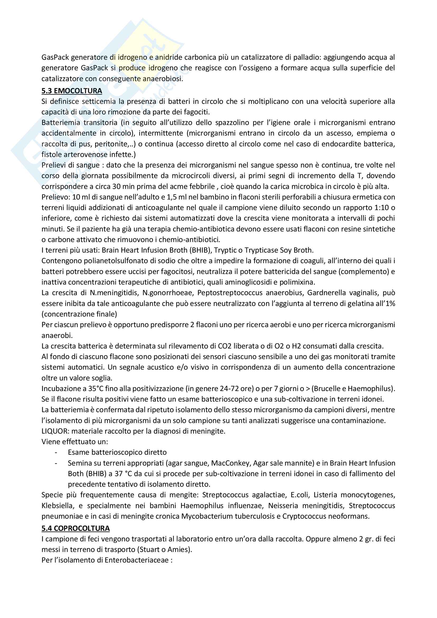 Diagnostica di laboratorio delle malattie da infezione Pag. 36