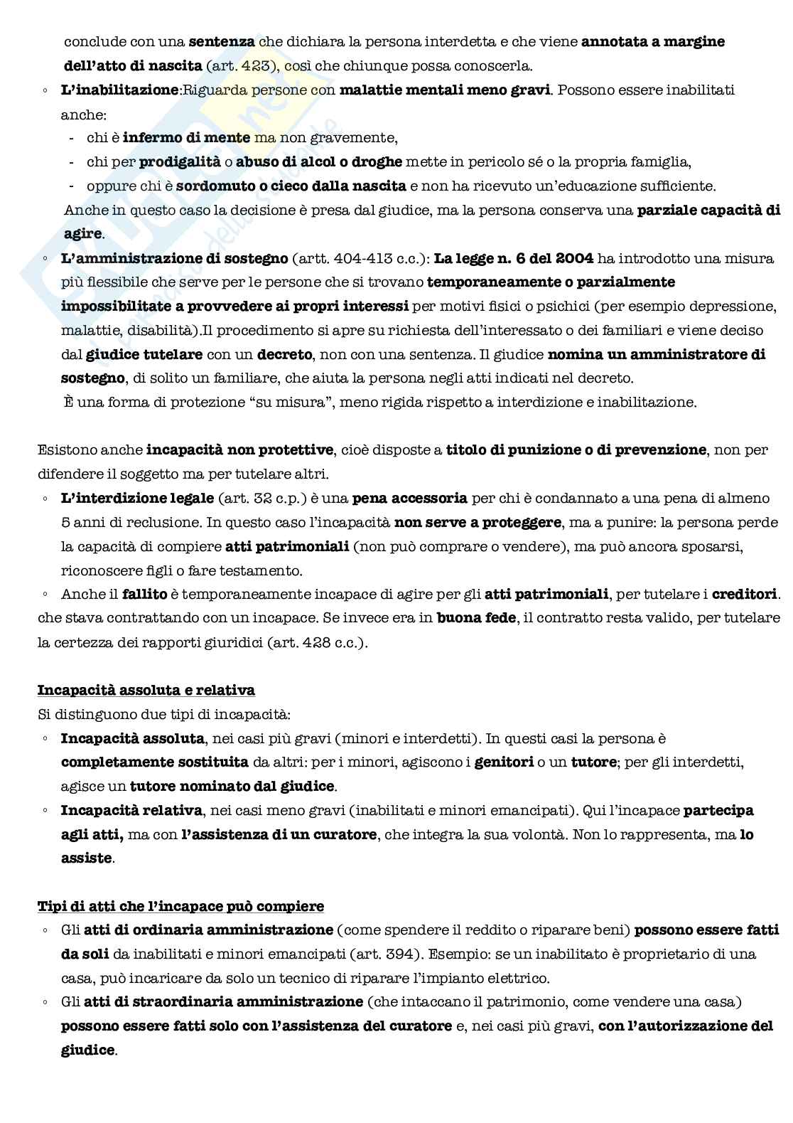 Terza e quarta lezione di Diritto privato  Pag. 6