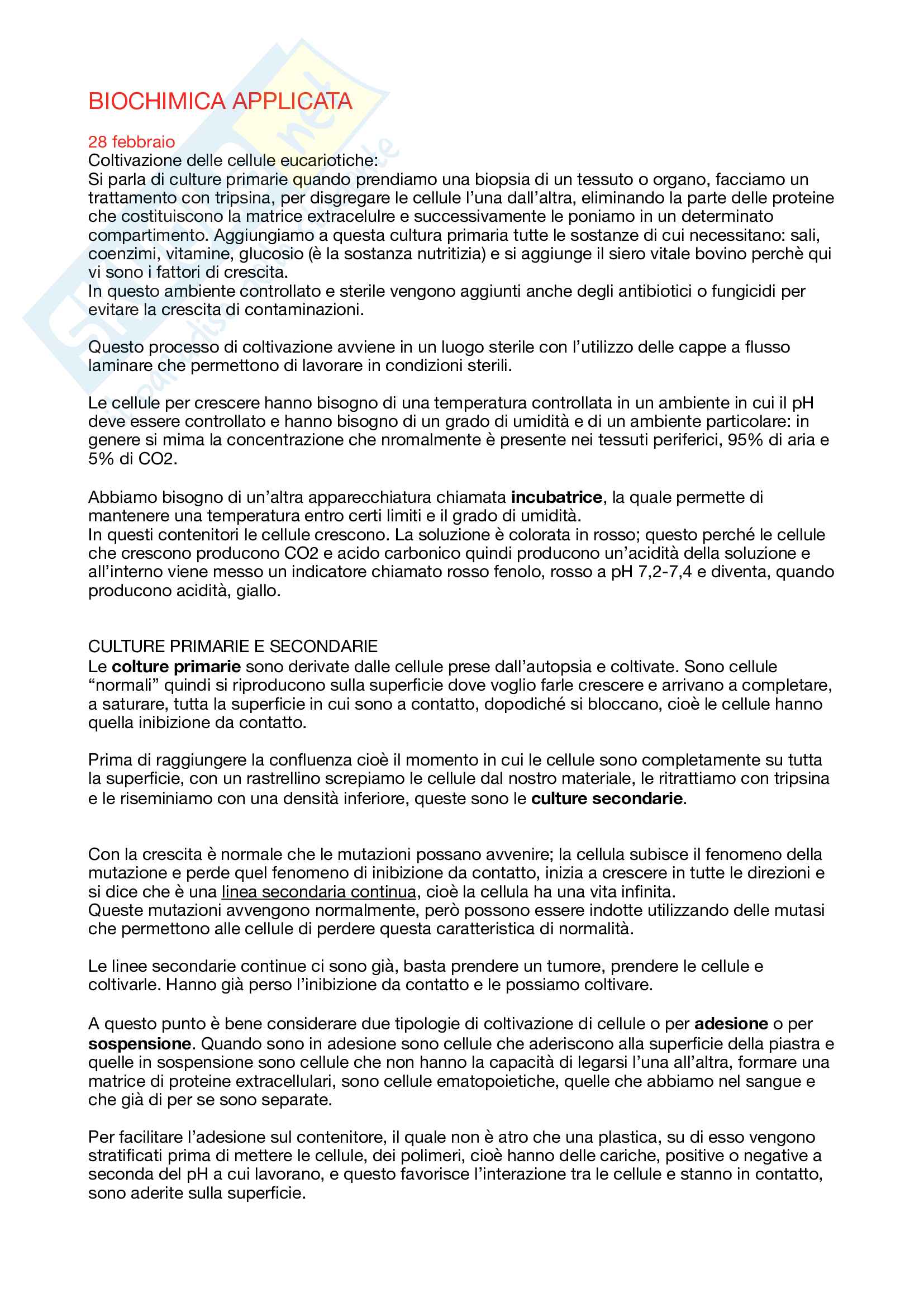 Biochimica applicata Pag. 1