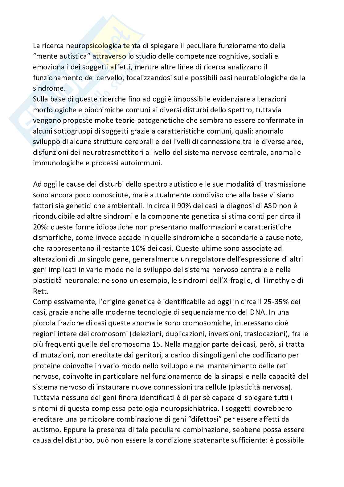 Disturbo dello spettro autistico Pag. 2