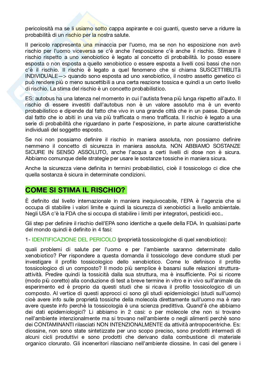 Tossicologia generale - parte 1 Pag. 2