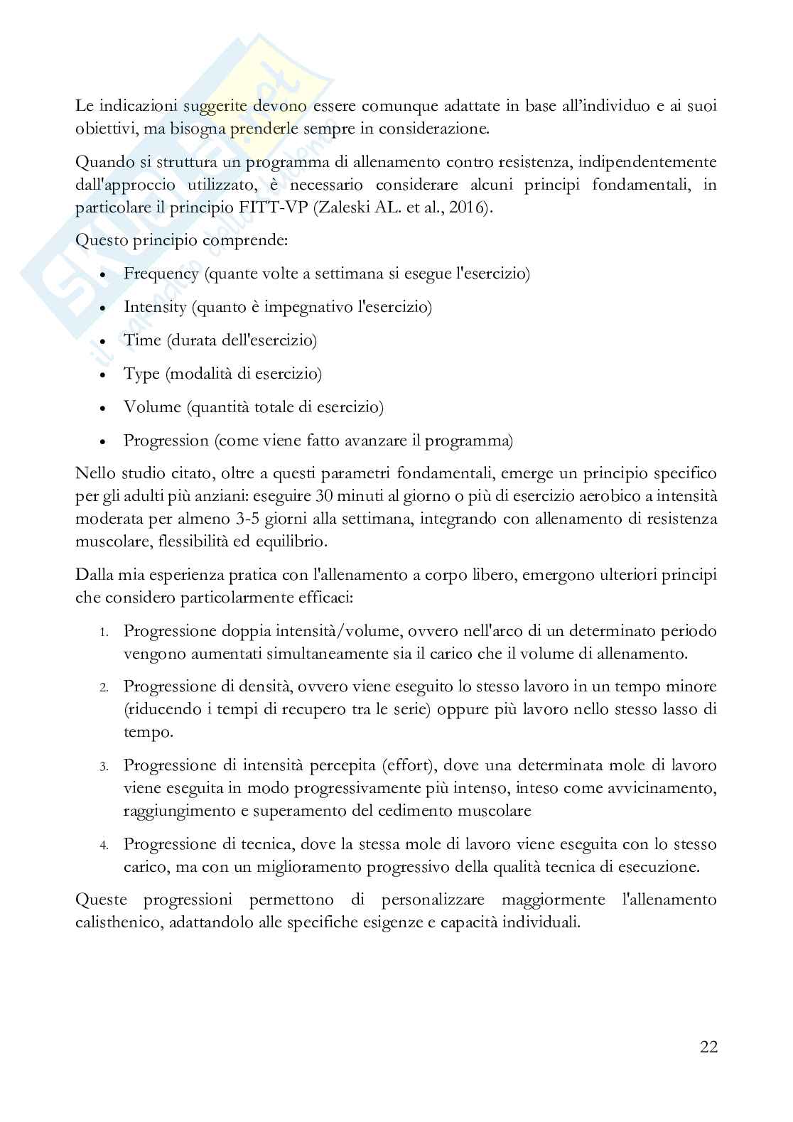 Fisiologia dell'esercizio a corpo libero: strategie per una longevità vincente ​ Pag. 26