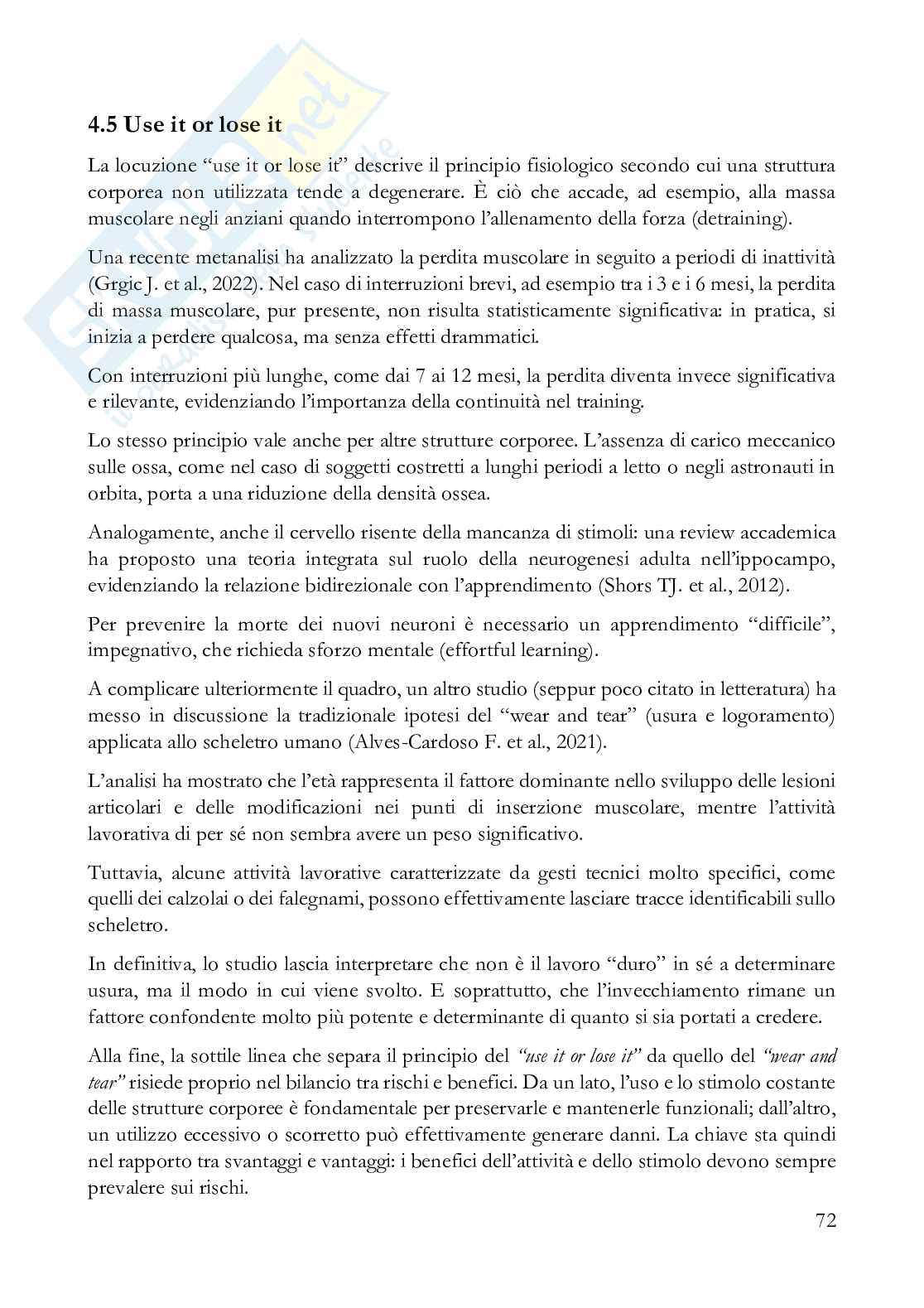 Fisiologia dell'esercizio a corpo libero: strategie per una longevità vincente ​ Pag. 76