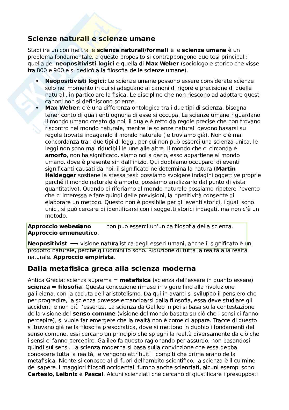 Appunti di introduzione alla filosofia della scienza Pag. 2