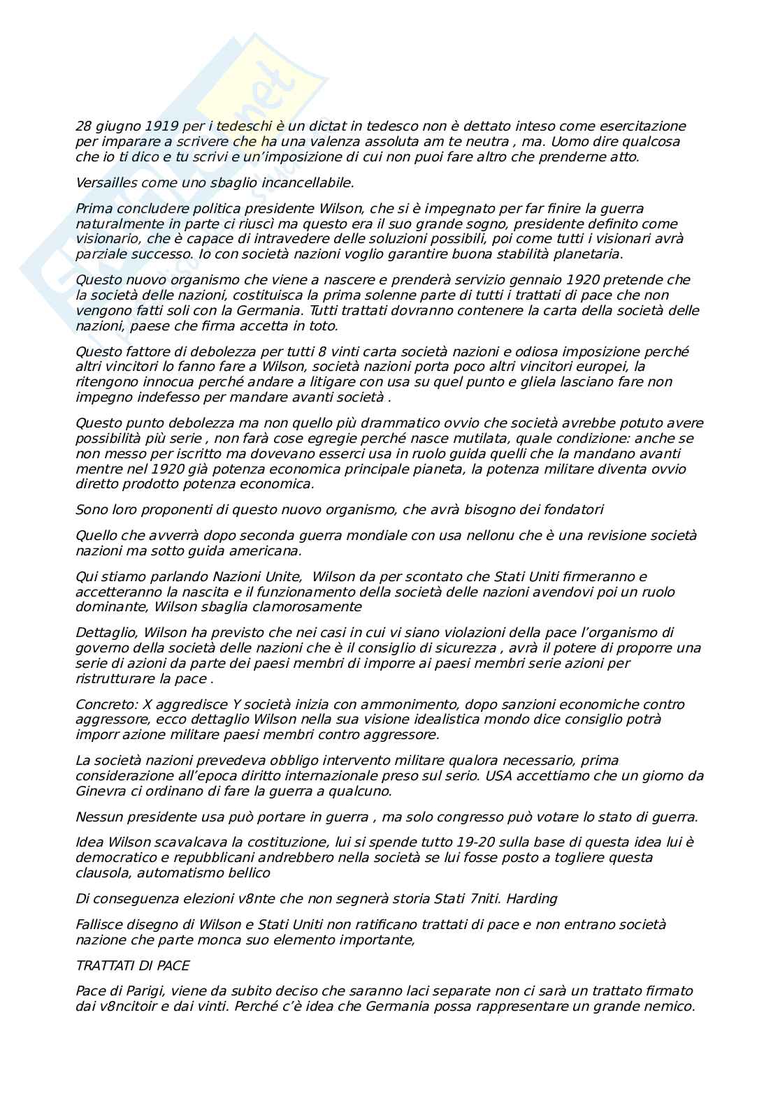 Storia delle relazioni internazionali  Pag. 16