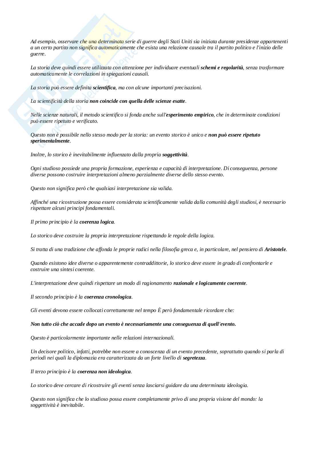 Storia delle relazioni internazionali  Pag. 6