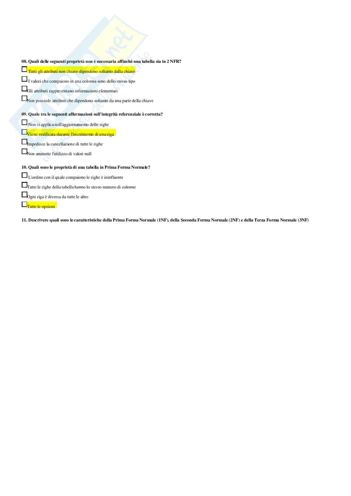 Sistemi per il supporto alle decisioni – Paniere risposte chiuse completo (150) – A.A. 2025/2026 Pag. 6
