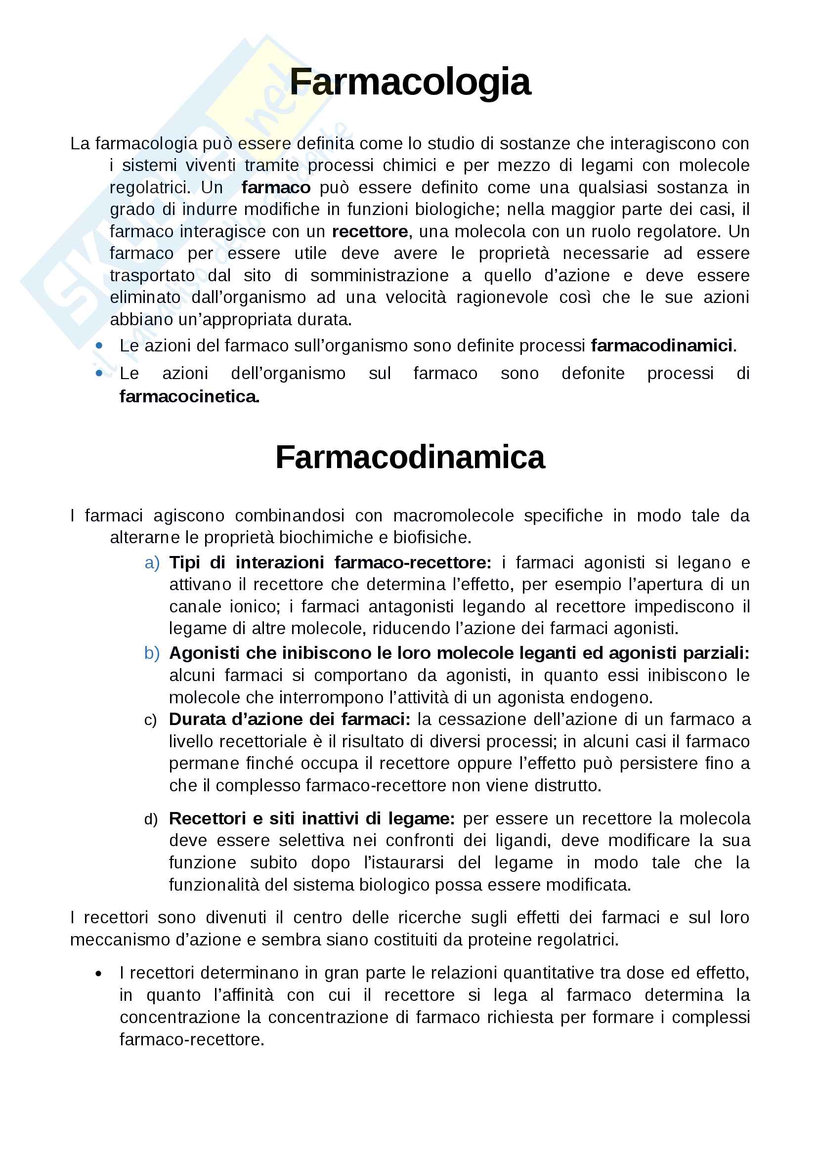 farmacodinamica e farmacocinetica Pag. 1