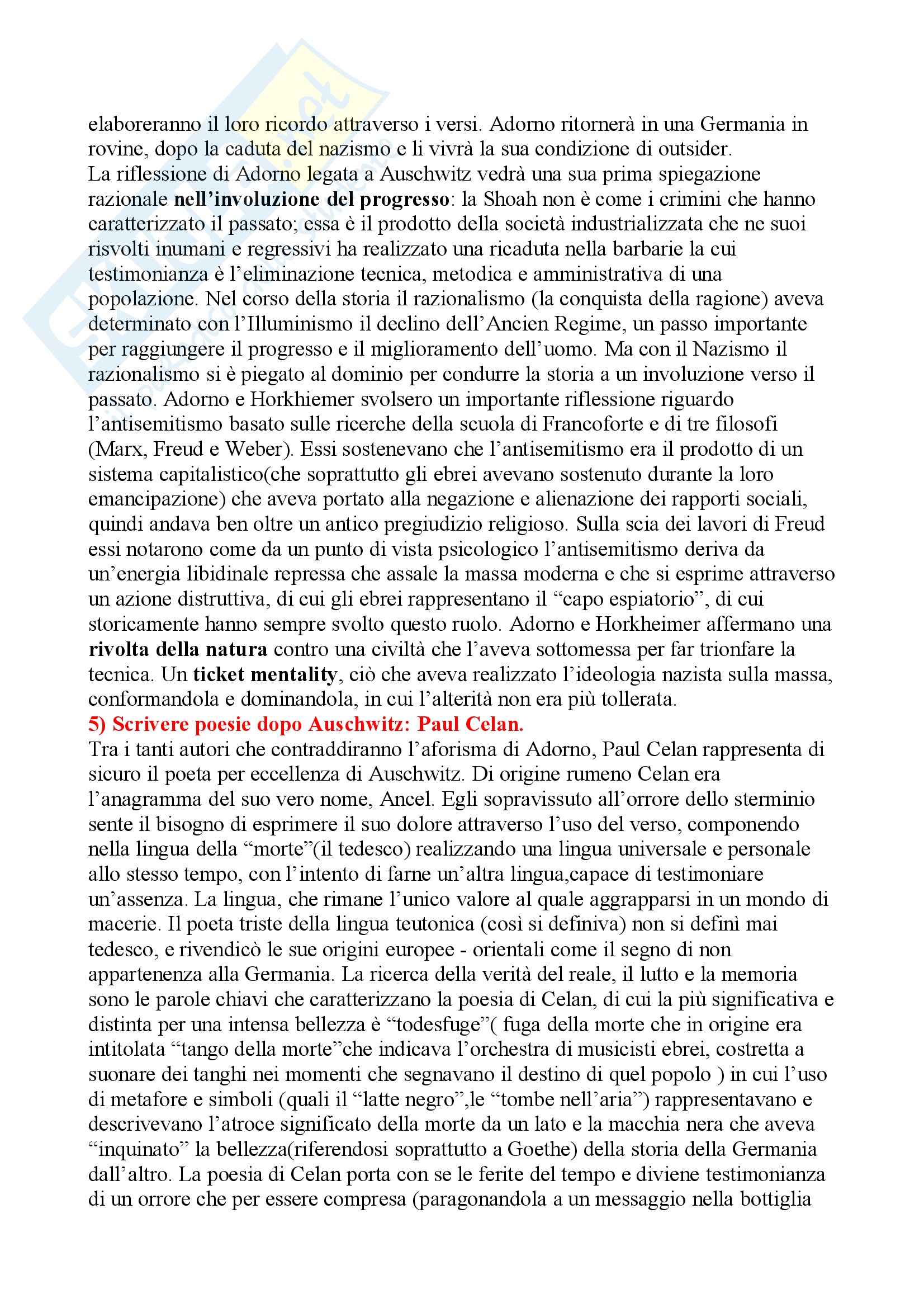Storia delle religioni del mediterraneo – Auschwitz Pag. 6