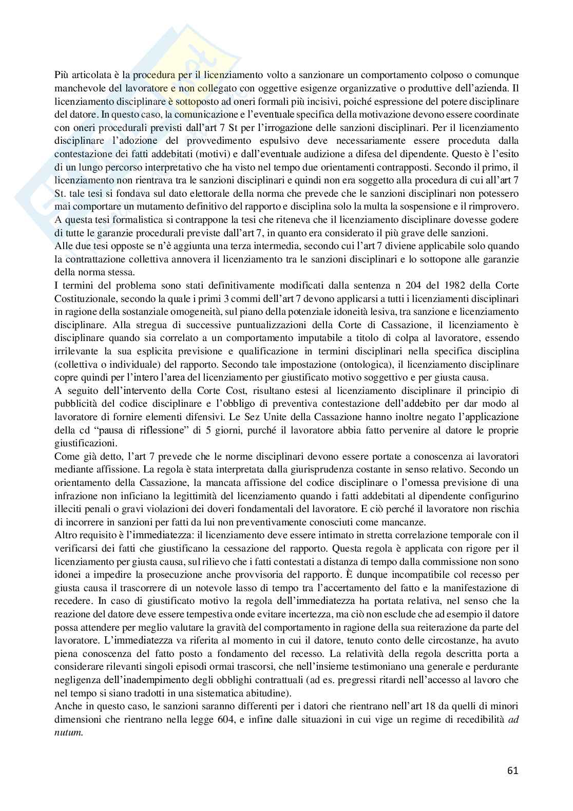 Diritto del lavoro e previdenza sociale in schemi Pag. 61