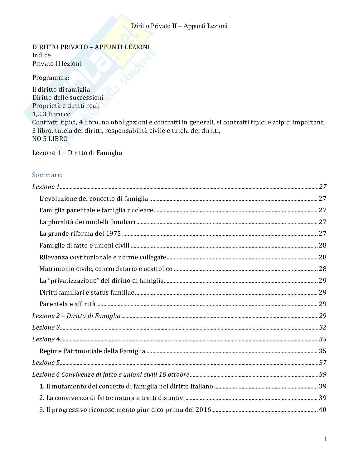 Riassunto esame Diritto privato, Prof. Spoto Giuseppe, libro consigliato Diritto privato, Mazzamuto  Pag. 1