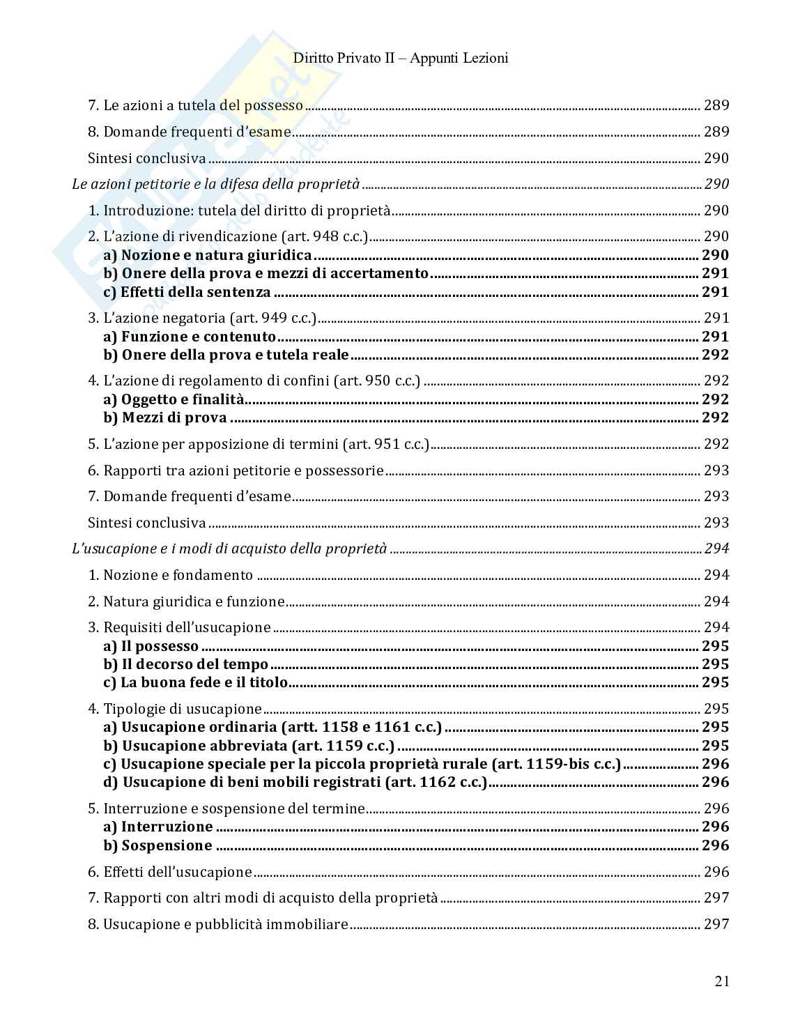 Riassunto esame Diritto privato, Prof. Spoto Giuseppe, libro consigliato Diritto privato, Mazzamuto  Pag. 21