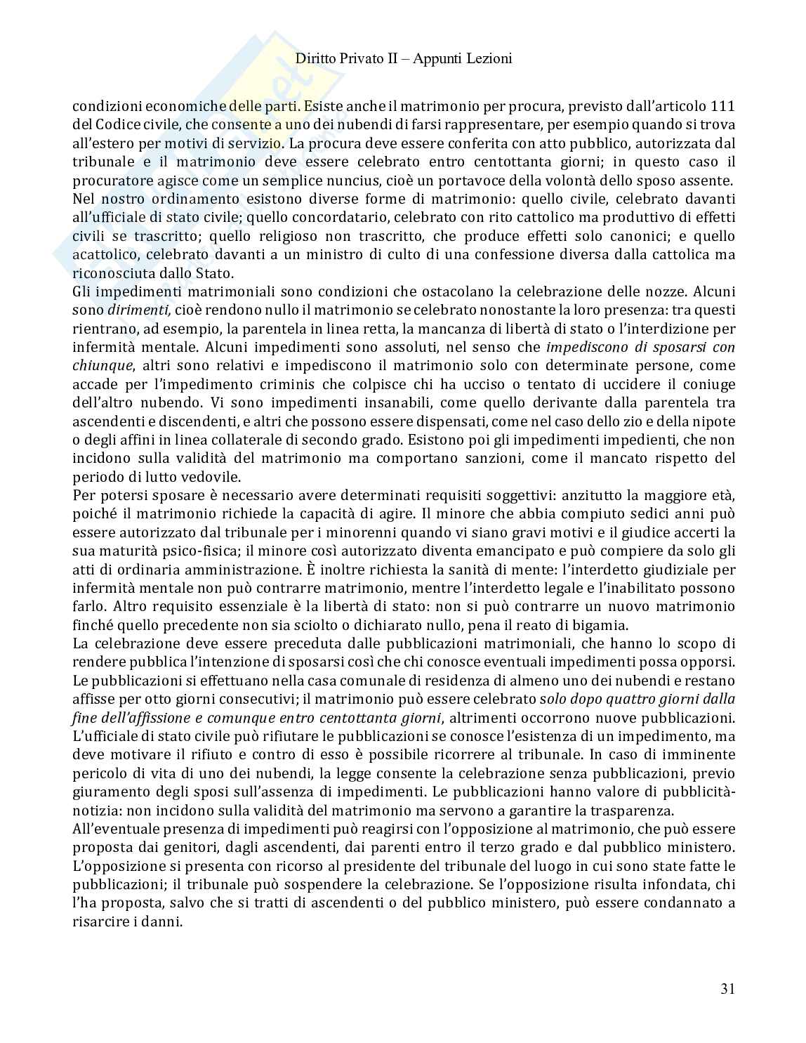 Riassunto esame Diritto privato, Prof. Spoto Giuseppe, libro consigliato Diritto privato, Mazzamuto  Pag. 31
