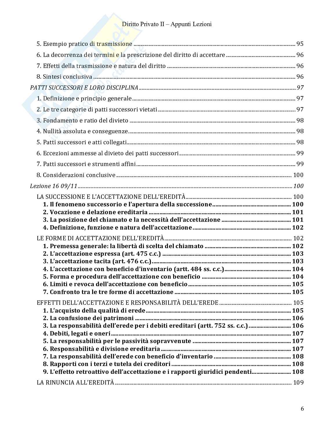 Riassunto esame Diritto privato, Prof. Spoto Giuseppe, libro consigliato Diritto privato, Mazzamuto  Pag. 6