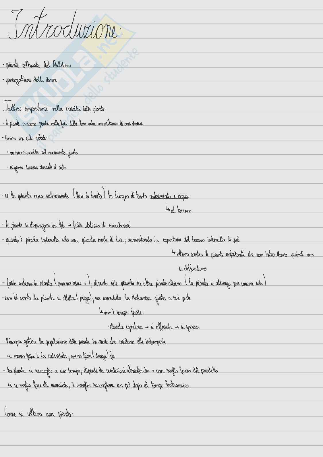 Appunti ed esercizi Produzione delle specie medicinali e aromatiche Pag. 1