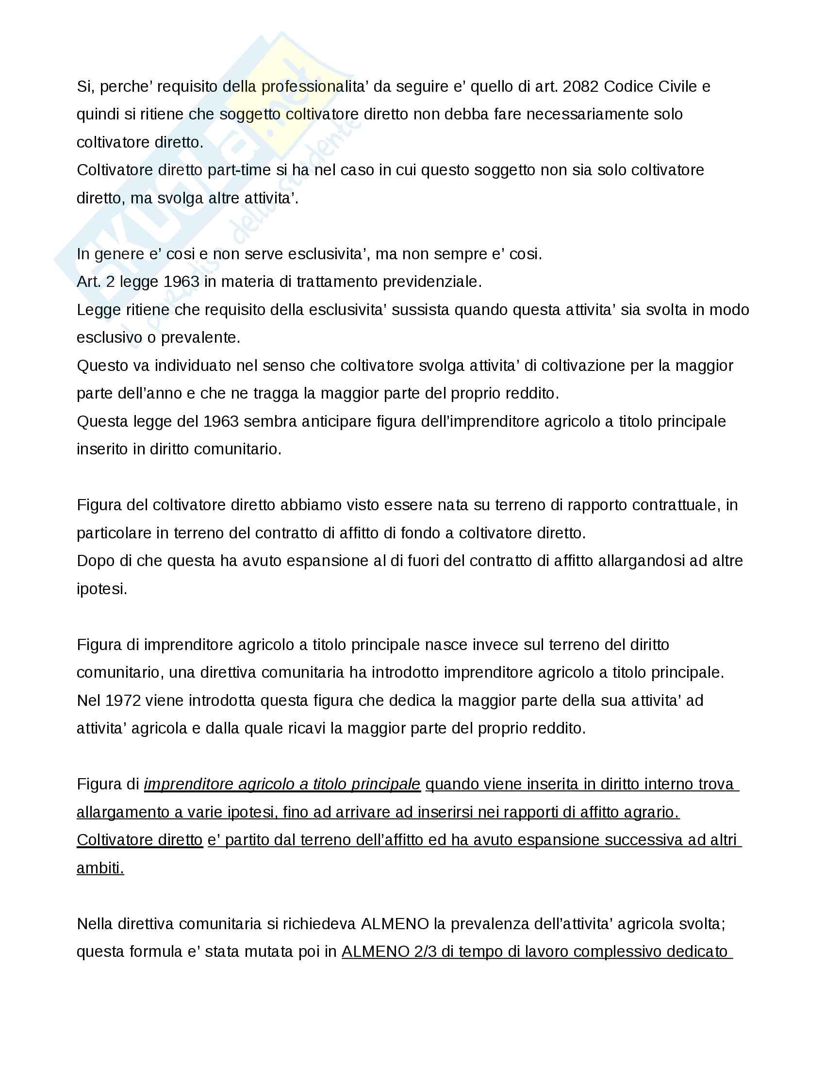 Diritto dell'impresa agraria completo Pag. 71