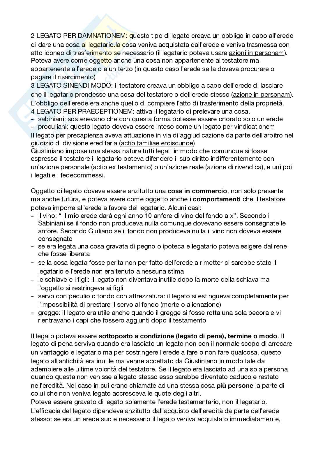 Riassunto esame Istituzioni di diritto romano, Prof. Schiavo Silvia, libro consigliato Istituzioni di diritto romano - terza edizione, A.D. Manfredini Pag. 26