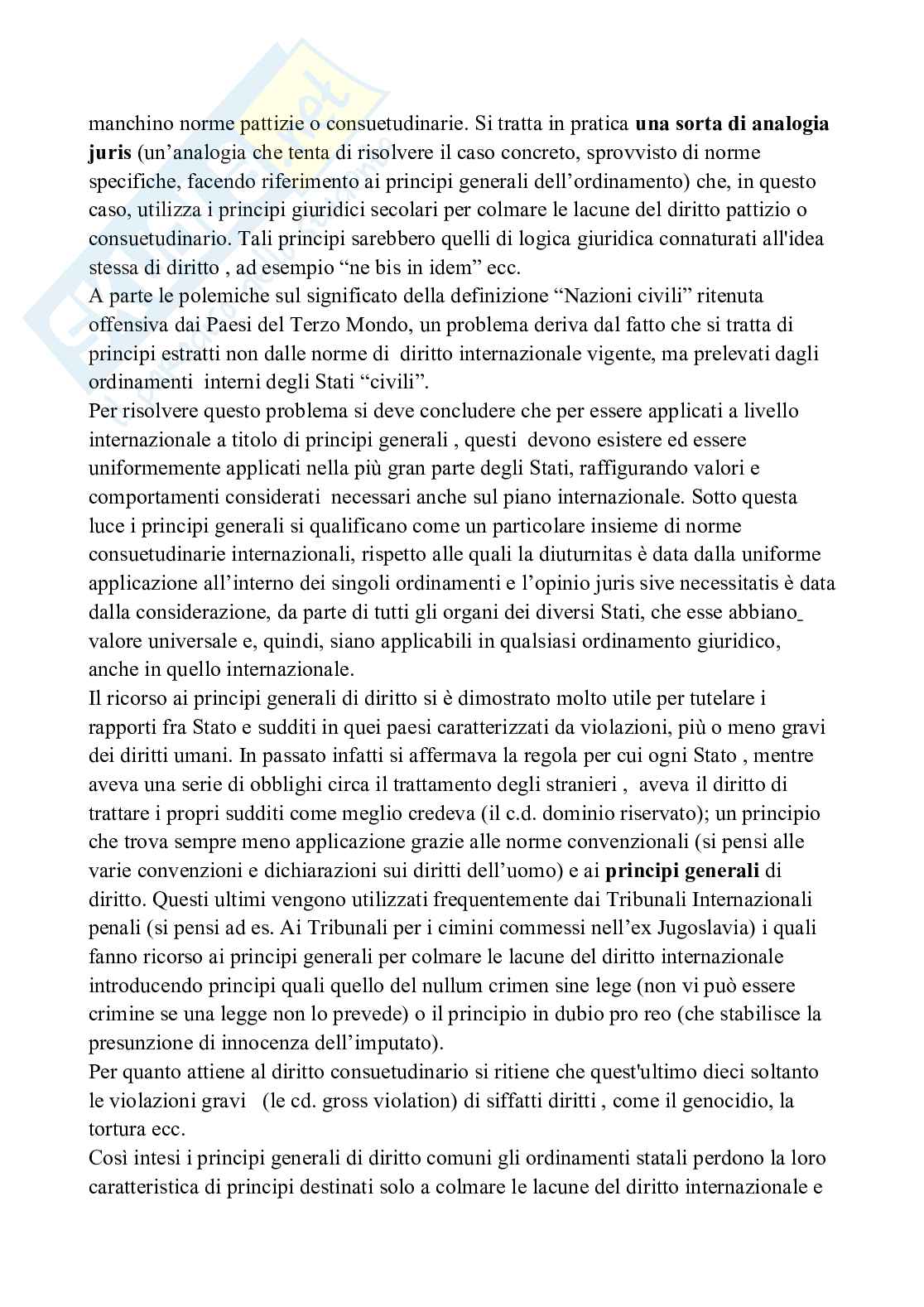 Riassunto esame Diritto internazionale, Prof. Napoletano Nicola, libro consigliato Manuale di diritto internazionale, Persiani Pag. 16