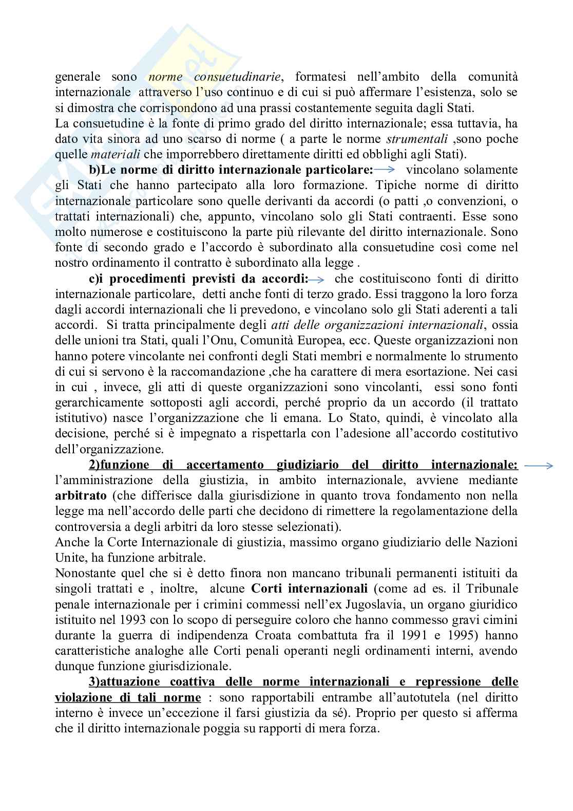 Riassunto esame Diritto internazionale, Prof. Napoletano Nicola, libro consigliato Manuale di diritto internazionale, Persiani Pag. 2