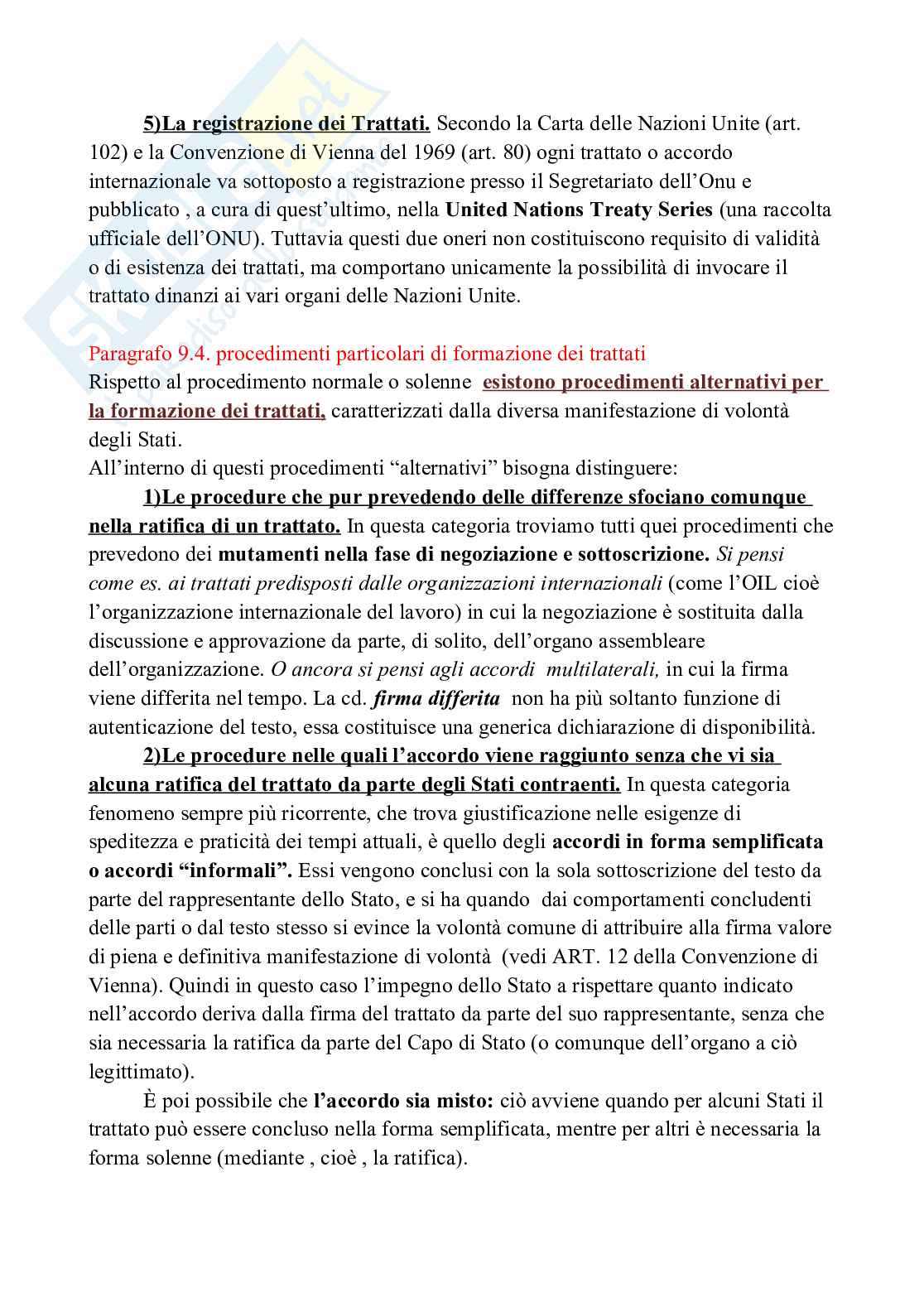 Riassunto esame Diritto internazionale, Prof. Napoletano Nicola, libro consigliato Manuale di diritto internazionale, Persiani Pag. 26