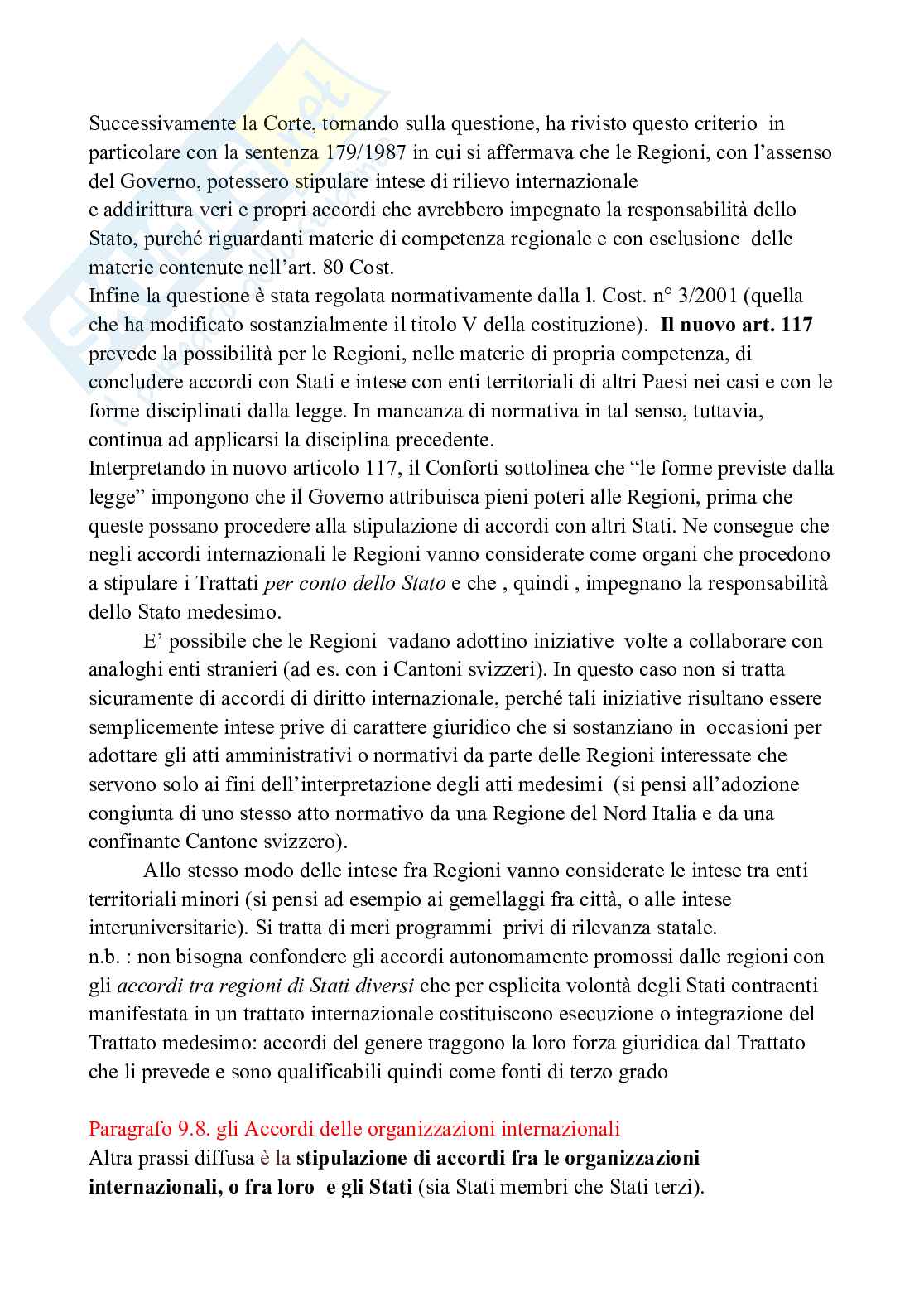 Riassunto esame Diritto internazionale, Prof. Napoletano Nicola, libro consigliato Manuale di diritto internazionale, Persiani Pag. 31