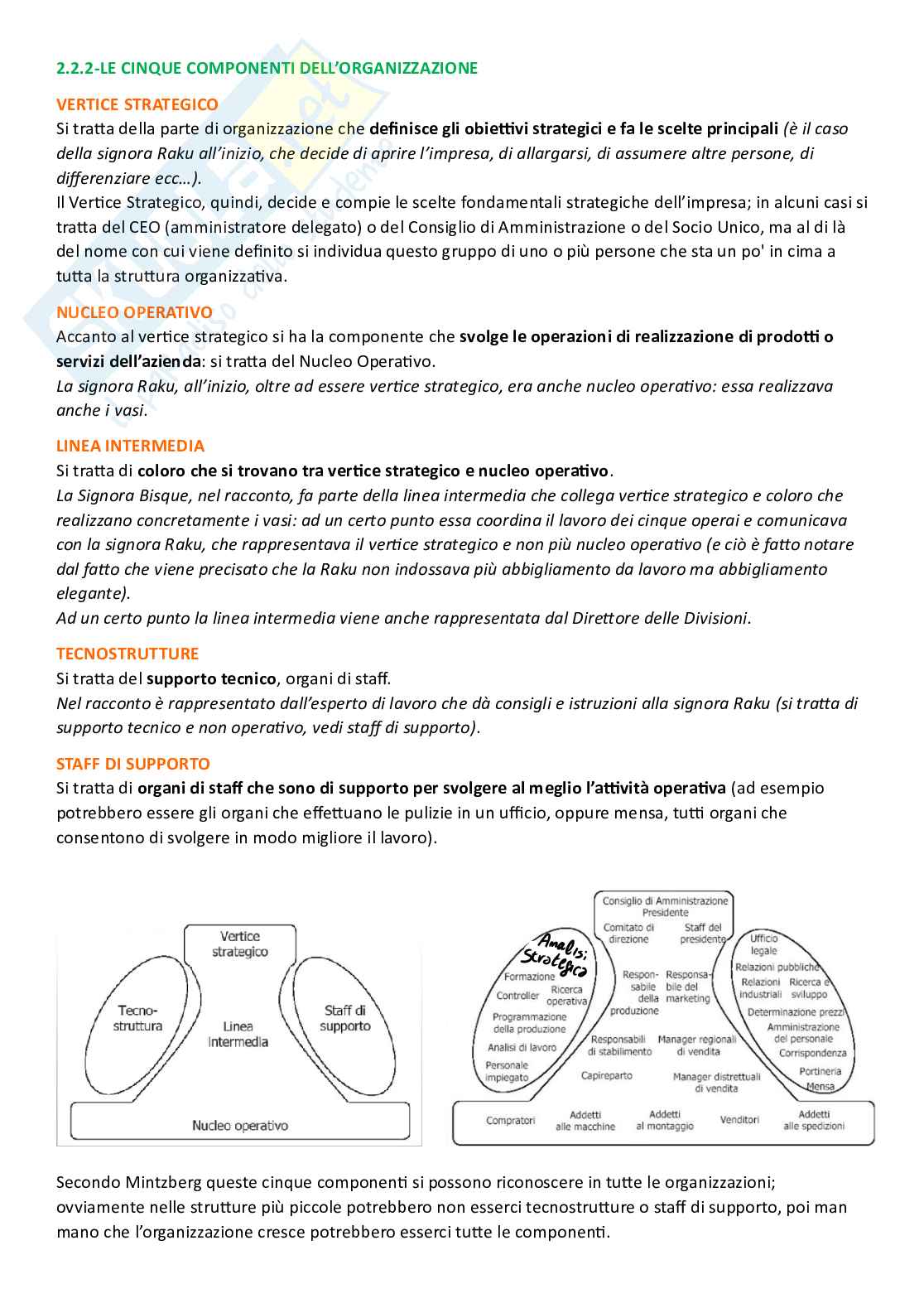 Sistemi organizzativi, parte 7 - Il modello di Mintzberg Pag. 2