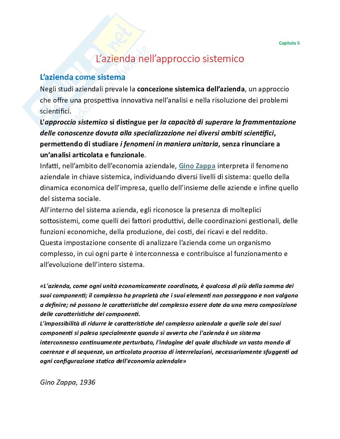 Economia aziendale - Teoria, parte 2 - L’azienda come sistema economico-istituzionale Pag. 1