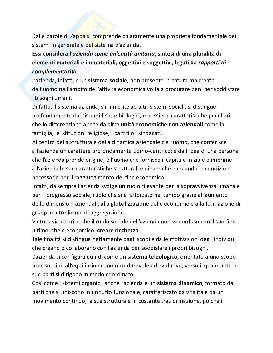Economia aziendale - Teoria, parte 2 - L’azienda come sistema economico-istituzionale Pag. 2