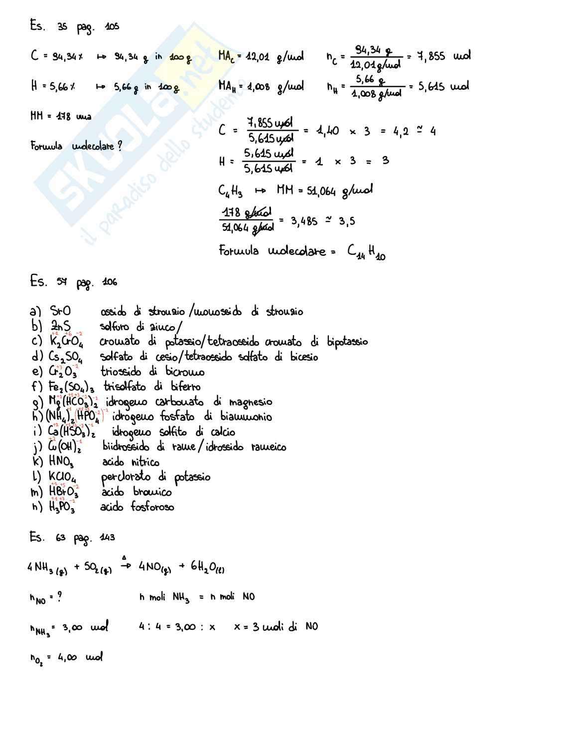 Esercizi di chimica inorganica Pag. 21