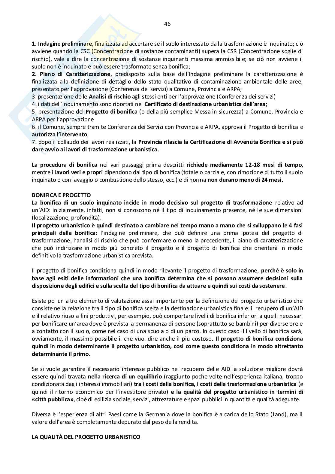 Appunti completi Tecnica Urbanistica Pag. 46